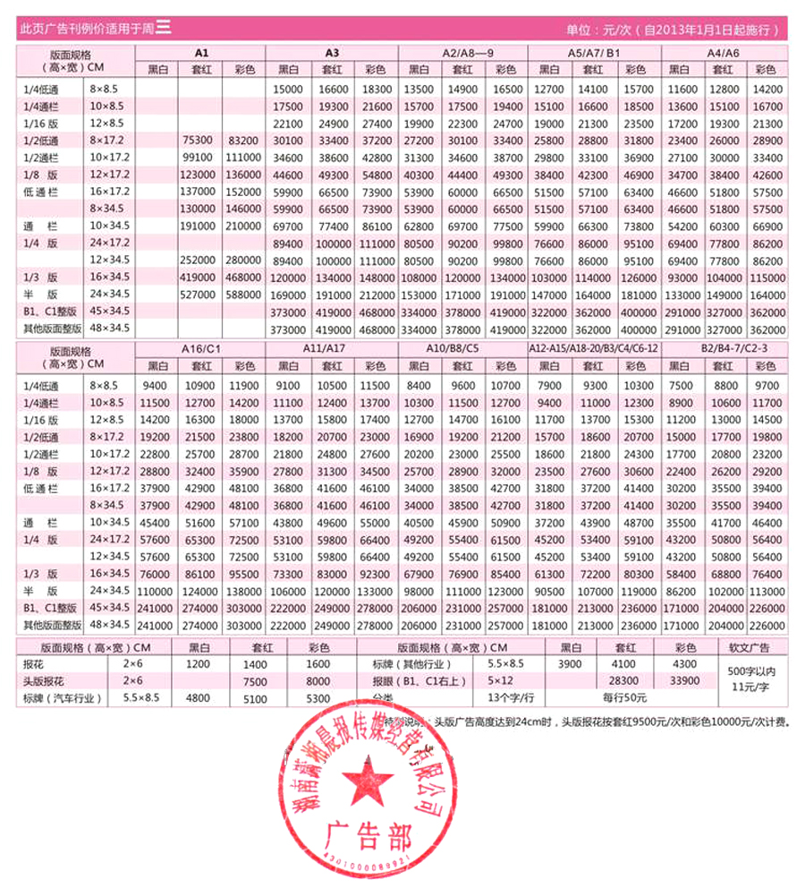 潇湘晨报广告 潇湘晨报广告报价 潇湘晨报广告价目表