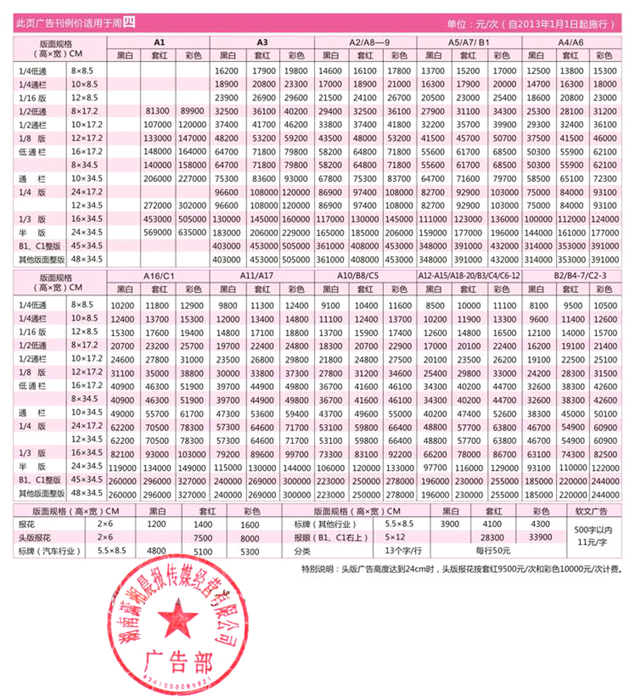 潇湘晨报广告 潇湘晨报广告报价 潇湘晨报广告价目表